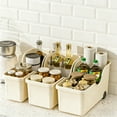 thumbnail image 4 of Fwttom Multifunctional Pulley Storage Basket Kitchen Rack Sundries Sorting Box Pots and Bowls Storage Box Spice Storage Box, 4 of 8