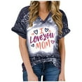 thumbnail image 2 of Aloohaidyvio Mothers Day Shirts for Women,Mother's Day Gift Tie dye Shirts Short Sleeve Mama Funny Letter Printed Tops XL, 2 of 6