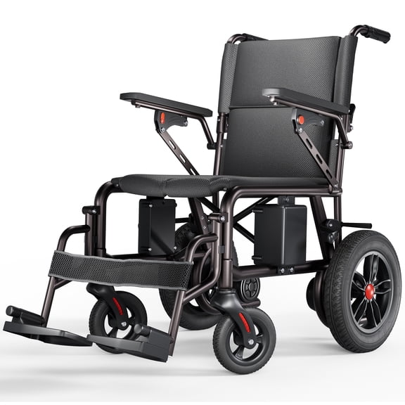 HomyKing All-Terrain Portable Electric Wheelchair – Anti-Tip Travel Power Wheelchair for Adults & Seniors
