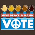 thumbnail image 3 of CafePress - Vote Peace Dark T Shirt - 100% Cotton T-Shirt, 3 of 4