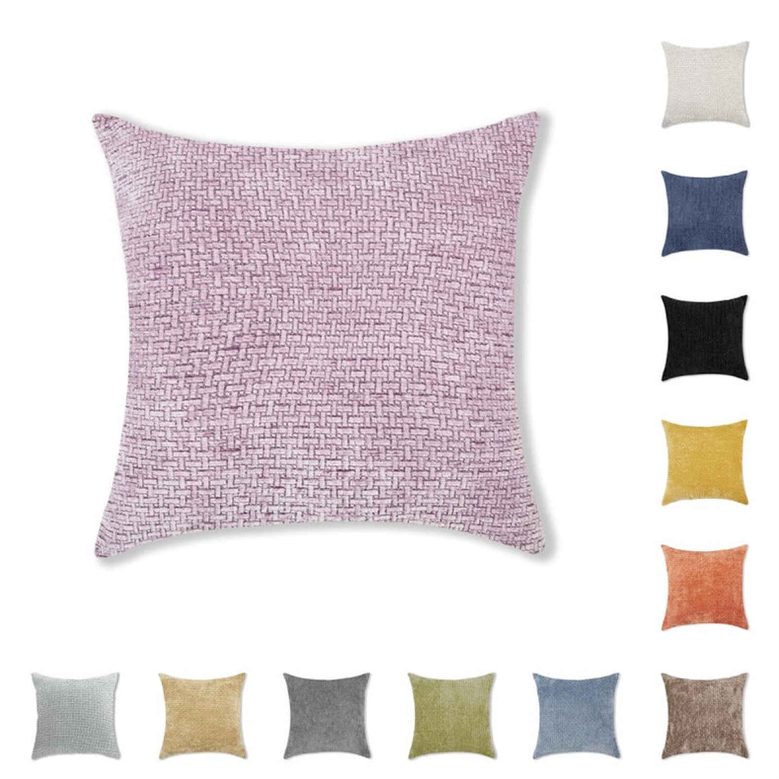 Bcloud Throw Pillow Covers Easy to Use Thickness Solid Color Vintage