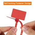 thumbnail image 3 of Uxcell 250pcs Marker Cable Zip Ties, 6.5 Inch Self-Locking Nylon Label Tags Zip Tie Wraps Ties Wire, Red, 3 of 7