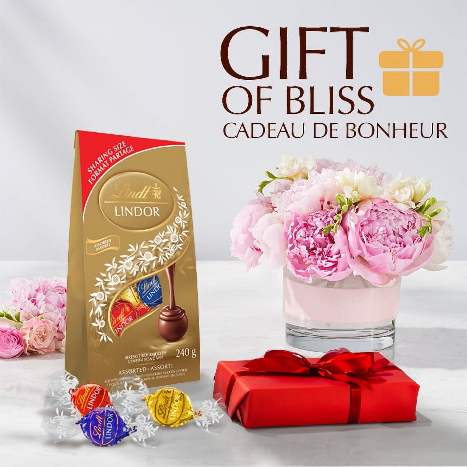 Lindt LINDOR Assorted Chocolate Truffles, 240-Gram Bag, 240g Large Bag