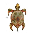 thumbnail image 3 of DecMode Multi Colored Metal Indoor Outdoor Turtle Wall Decor, 3 of 9