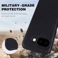 thumbnail image 5 of AIOVETEAB Compatible with Google Pixel 9a Case Premium Leather TPU Hybrid Case Cover,Black, 5 of 6