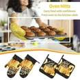 thumbnail image 5 of Naloa Happy New Year 2025 C Oven Mitts and Pot Holders 4 pcs Set, Cooking Baking Grilling Kitchen Oven Glove for Cooking, 5 of 6