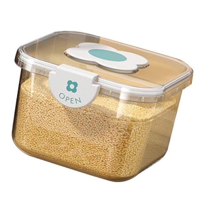 Caja de arroz, contenedor de arroz, caja hermética para granos, contenedor de granos, diseño aerodinámico