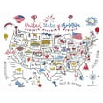 thumbnail image 2 of Zaman, Farida 24x20 White Modern Wood Framed Museum Art Print Titled - USA Map, 2 of 4