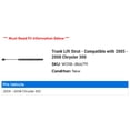 thumbnail image 2 of Trunk Lift Strut - Compatible with 2005 - 2008 Chrysler 300 2006 2007, 2 of 2