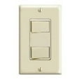 thumbnail image 2 of Leviton 1754-I Decora Combo Switch Single-Pole/Single-Pole 15A 120V - Ivory (Pkg of 10), 2 of 2