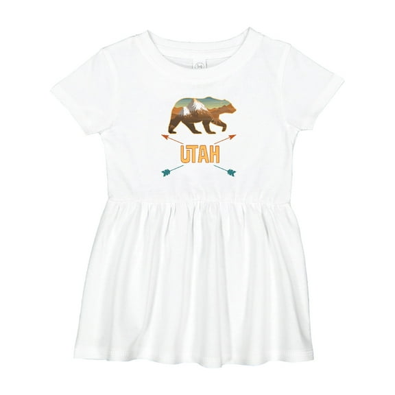 Inktastic Utah Vacation Bear Silhouette Girls Baby Dress