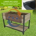 thumbnail image 3 of 48x24x30in Raised Garden Bed Outdoor with Storage Shelf, Planter Box for Balcony /Patio /Backyard with Bed Liner, Suitable for Vegetables/ Flowers/ Herbs, 310lb Capacity (Gray), 3 of 7
