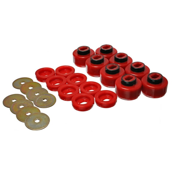 Energy Suspension 3.4150R Polyurethane Body Mount Bushings Red Fits select: 1999-2002,2004-2005 CHEVROLET SILVERADO