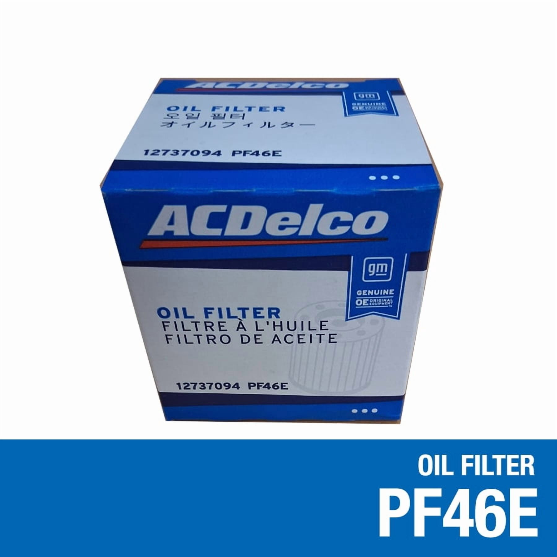 ACDelco Original Equipment PF46E Professional Engine Oil Filter 3.8" Height 3.6" Width 3.6" Length 7 Ounces