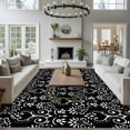 thumbnail image 4 of Area Rug for Living Room, Black Spring Floral Non-Slip Indoor Large Carpet for Bedroom/Dining Room, Modern Abstract Art Farmhouse Washable Low-Profile Rectangle Floor Runner Rugs - 5 x 7 Ft, 4 of 7