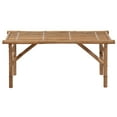 thumbnail image 3 of vidaXL Folding Garden Bench with Multi Color Cushion Bamboo Lounge Seating, 3 of 8
