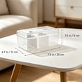 thumbnail image 5 of Portable Clear Plastic Storage Container Box,Storage Bins with Snap Lids,Clear Storage Box with Handle,Durable Storage Containers with Compartments for Organizing Crafts,Tools,1Pc(Clear,7.9x4.7x3.5"), 5 of 6