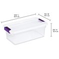 thumbnail image 3 of Caja de almacenamiento Sterilite ClearView Latch de 6 litros, apilable, paquete de 12, 3 of 9