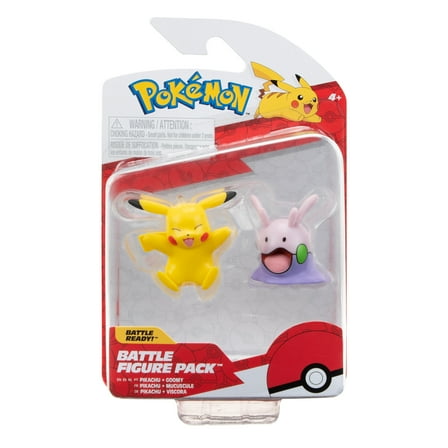 Pokemon Battle Figure 2 Pack - Features 2-inch Goomy & Pikachu Battle Figures