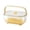 Yellow, variant on Lzobxe 3-Layer Food Storage Containers with Lids and Handle, Clear Portable Stackable Dessert Storage Containers for Cafeteria Party Picnics