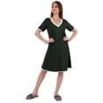 thumbnail image 5 of Inkmeso Solid Nightgown Dress For Women Nightwear Lace short sleeve Loungewear Tunic, 5 of 7