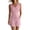 Pink, variant on WAGUTH Women's Belted Cotton Linen Rompers V Neck Sleeveless Button Down Jumpsuit Casual One Piece Shorts with Pockets for Summer