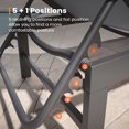 thumbnail image 5 of Pellebant Outdoor Chaise Lounge Chair – Foldable, 6-Position Adjustable Recliner for Patio, Beach, Pool & Yard (Light Gray), 5 of 8