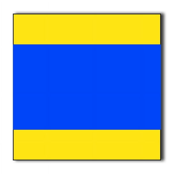 3.8 Inch Delta Signal Flag Sticker Decal