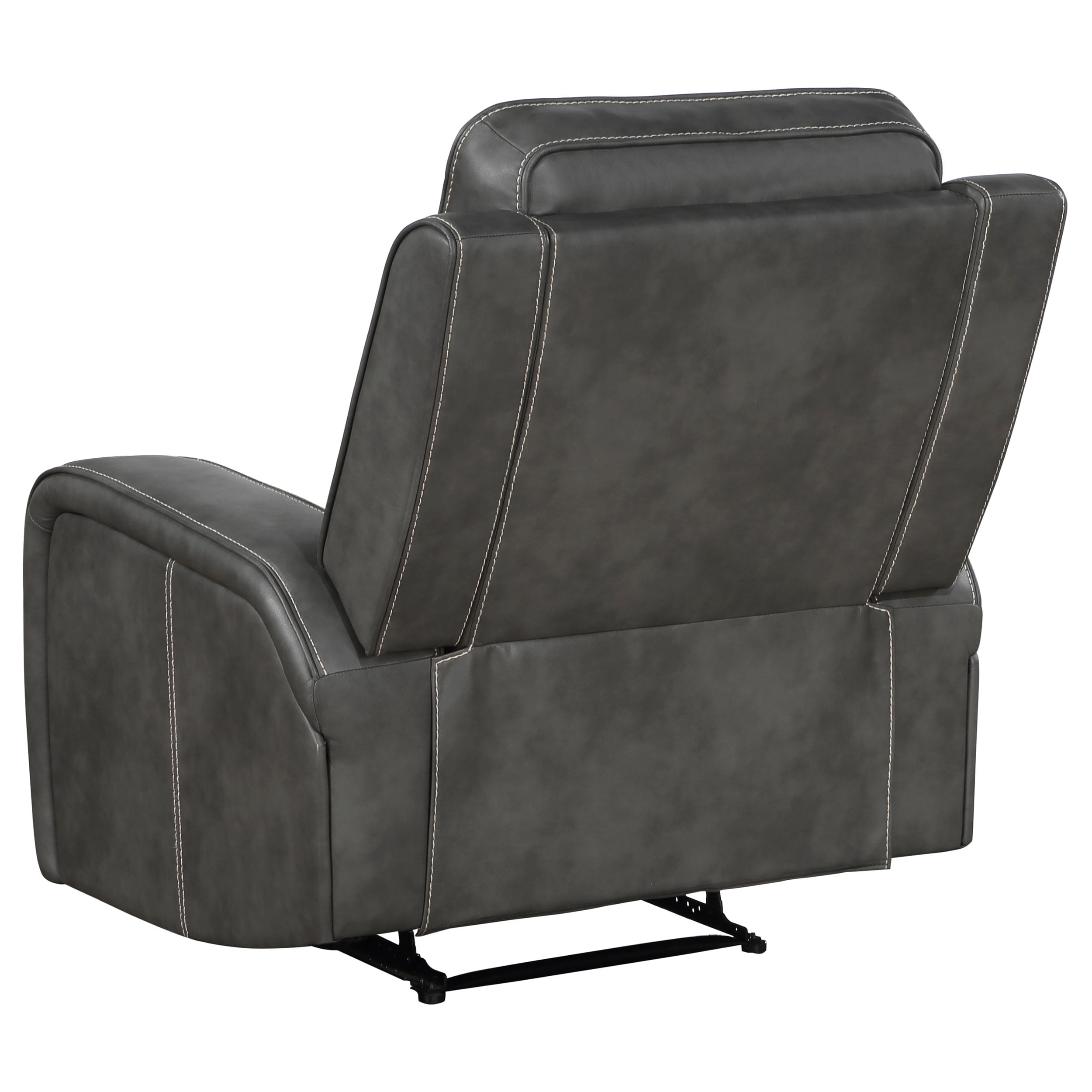 Raelynn Upholstered Track Arm Recliner Grey