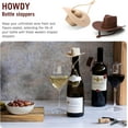 thumbnail image 2 of Monkey Business Howdy - 2-Pack Cowboy Hat Wine Stoppers – Fun Silicone Bottle Stoppers Keep Wine Fresh – Novelty Kitchen Gadgets & Cute Wine Accessories, 2 of 2