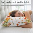 thumbnail image 4 of Pumpkins Thanksgiving Body Pillow Cover, Pillowcase Protectors with Zipper, Breathable Decorative Throw Pillow Case Cover, Fall Floral Leaves Farmhouse Art Pillow Shams for Couch Sofa 24x36Inch, 4 of 9