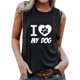 thumbnail image 1 of Tops casuales sexys de verano sin mangas para mujer Tops de chaleco sin mangas con estampado de cuello redondo regular Pompotops  lopia994759, 1 of 4