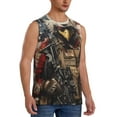 thumbnail image 2 of Pofeuu Bald Eagle Soldier Print Men's Muscle T-Shirt, Sleeveless, Muscle Tank, Classic Muscle Tee Top For Men Casual Sleeveless Muscle T-Shirt Trendy Clothes-Medium, 2 of 7