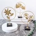 thumbnail image 4 of Artwork Ornament - Golden Gingko Leaf Miniatures - Ornaments Flower Craft Ornament - Desktop Decoration for Home, 4 of 8