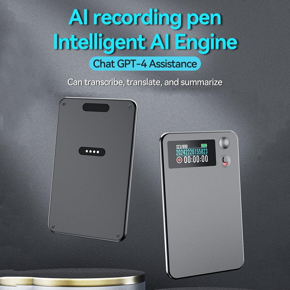 HUISZJ AI Voice Recorder, AI Voice Recorder AI Record Translation Device, 188 Language Transcribe & Summarize Recorder for Business Travel(128GB)