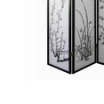 thumbnail image 3 of Naturistic Print Wood and Paper 4 Panel Room Divider, White and Black - Saltoro Sherpi, 3 of 5