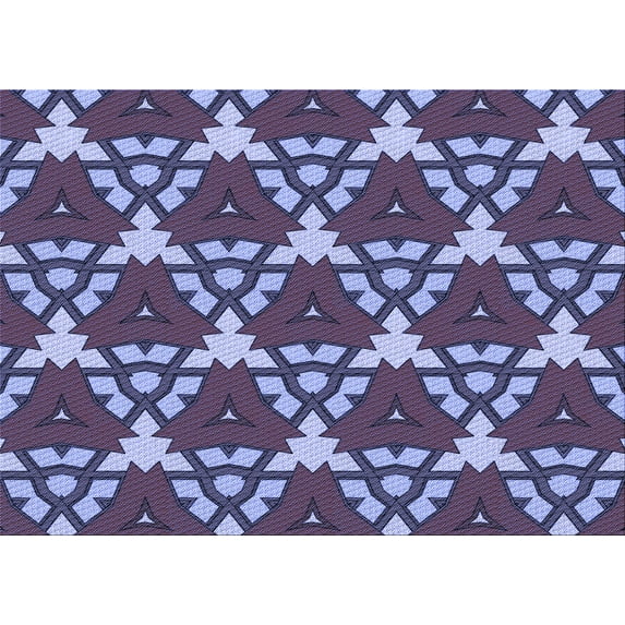 Ahgly Company Indoor Rectangle Patterned Purple Mimosa Purple Area Rugs, 8' x 10'