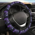 thumbnail image 6 of Bingfone Purple Plant White Tiger Steering Wheel Cover - Universal 15 Inches Car Steering Wheel Covers Grip Auto Internal Accessories, 6 of 6