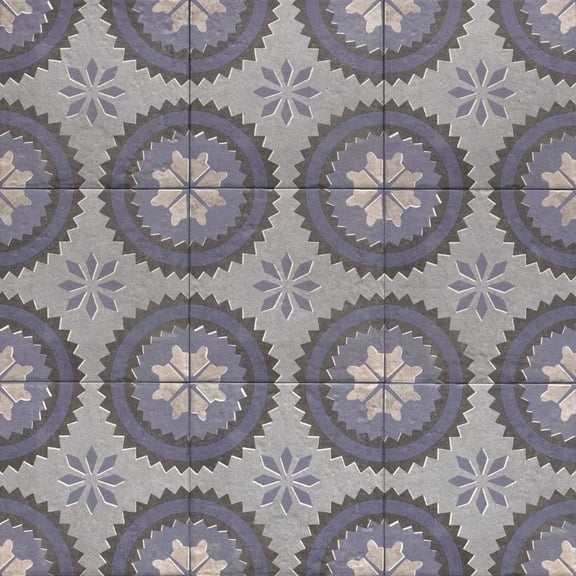 The Tile Life Verity Poppy 8" x 8" Azul Matte Porcelain Floor and Wall Tile, Case of 25