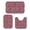 Black and Pink Leopard Print, variant on Brown and Beige Leopard Print Bathroom Rug Set 3 Piece,Non-Slip Bath Mat Set with U-Shaped Contour and Runner Soft Absorbent Washable