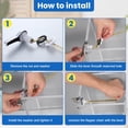 thumbnail image 5 of Universal Toilet Flusher Replacement Kit, 2-Inch Flapper, Fill Valve, Toilet Handle Lever, Adjustable, Easy to Install, 5 of 8