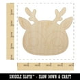 thumbnail image 2 of Charming Kawaii Chibi Deer Face Blushing Cheeks Wood Shape Unfinished Piece Cutout Craft DIY Projects - 4.70 Inch Size - 1/8 Inch Thick, 2 of 7