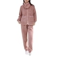 thumbnail image 1 of TJAZFJPA Tenue de Plage Femme Col à Revers Rayé Flanelle Manches Longues Pantalon Bouton Poche Ensemble Pyjamas Femme Ensembles Ensemble 2 Pcs Tailleur Pantalon Femme Ensemble Jambe Grand, 1 of 3