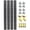 Black#2, variant on 4ft E Track Tie-Down Rail Kit,Indoor E Track 4' (8 Pack) for Garages, Vans, Trailers, Motorcycle Tie Downs, ATV Mountings, 8 x Steel O-Ring Anchors and 8 x Rope Tie Offs,Heavy Loads UP To 2,000lbs,