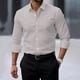 thumbnail image 1 of Blusa y camisa de manga larga con cuello alto para hombre, cárdigan informal con botones y rayas, camisa de manga larga con cuello alto, blusas de poliéster para hombre, 1 of 3