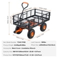 thumbnail image 5 of Chateauy Heavy-Duty Metal Garden Dump Cart, 880Lbs Capacity Dual-Function Handle with 10" Wheels Easy Assembly, 5 of 6