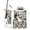 Color 2, variant on Bathroom Accessory Set 6 Piece Vintage Jungle Elephants Giraffes Soft Trash can, Toothbrush Holder, Toothbrush Cup, Soap Dispenser, Soap Dish, Toilet Brush Holder