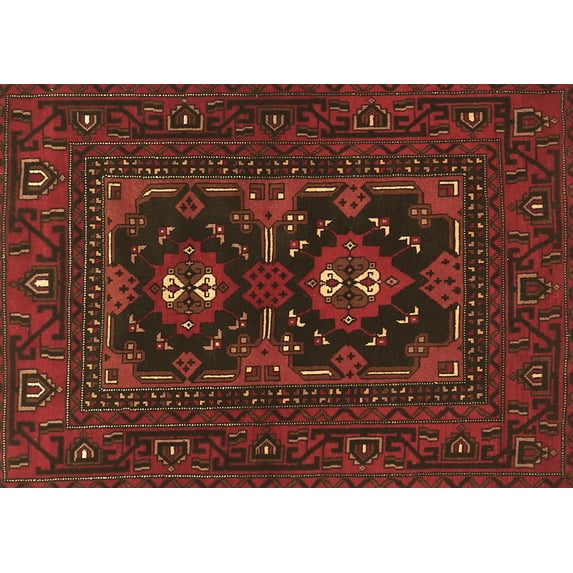 Ahgly Company Indoor Rectangle Persian Brown Traditional Area Rugs, 2' x 4'