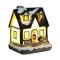 thumbnail image 2 of Decoraciones de casas de pueblo navideñas, luces LED, escenas de pueblo navideñas, adornos de escritorio, figuras navideñas, edificios, decoración de paisajes a pilas B, 2 of 9