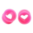 thumbnail image 3 of Medidores de oído Sunnimix 2Pcs Silicona Túneles Ensanchados Dobles 12 Mm Rosa, 3 of 3